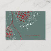 Red Chrysanthemum Flowers Elegant Chic Floral Visitekaartje (Achterkant)