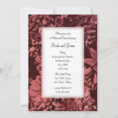 Red Chrysanthemum Flowers Wedding Rehearsal Dinner Kaart (Voorkant)