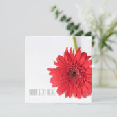 Red Chrysanthemum Jouw tekst Flat Kaart (Staand voorkant)