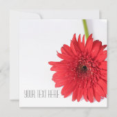 Red Chrysanthemum Jouw tekst Flat Kaart (Voorkant)