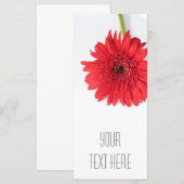 Red Chrysanthemum Jouw tekst Flat Kaart (Voorkant / Achterkant)
