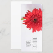 Red Chrysanthemum Jouw tekst Flat Kaart (Voorkant / Achterkant)