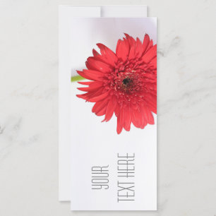 Red Chrysanthemum Jouw tekst Flat Kaart