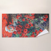 Red Chrysanthemum, Monet Badhanddoek (Badhanddoek)