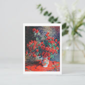Red Chrysanthemum, Monet Briefkaart (Staand voorkant)