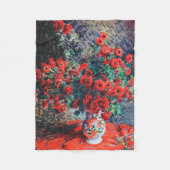 Red Chrysanthemum, Monet Fleece Deken (Voorkant)