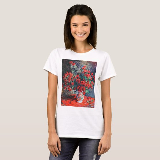 Red Chrysanthemum, Monet T-shirt (Voorkant volledig)