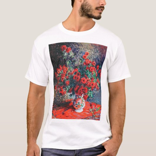 Red Chrysanthemum, Monet T-shirt (Voorkant)