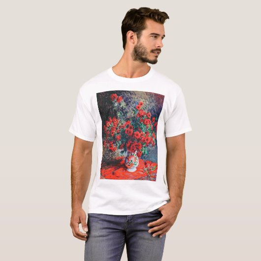 Red Chrysanthemum, Monet T-shirt (Voorkant volledig)