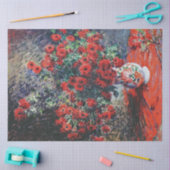 Red Chrysanthemum, Monet Tissuepapier (Craft)