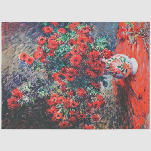 Red Chrysanthemum, Monet Tissuepapier (Voorkant)