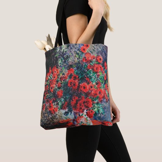 Red Chrysanthemum, Monet Tote Bag (Dichtbij)