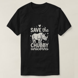 Red Chubby Eenhoorns Neushoorn Bescherming Grappig T-shirt