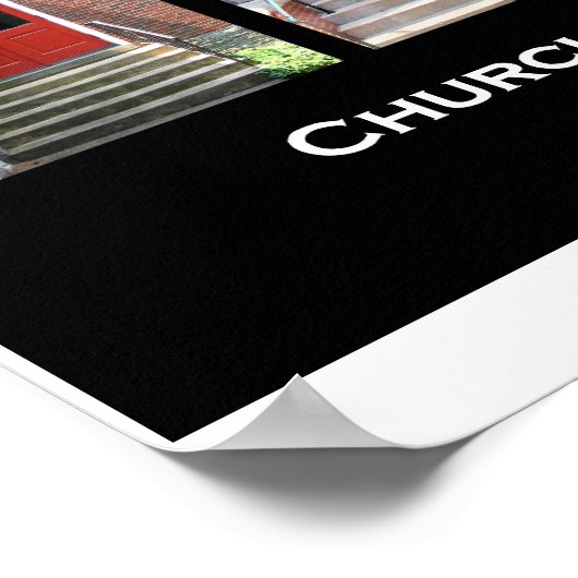 "RED Church Doors of Lancaster County, PA"-Poster Poster (Hoek)