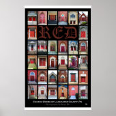 "RED Church Doors of Lancaster County, PA"-Poster Poster (Voorkant)