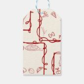 Red Ciao Miss Italiaans Vrijgezellenfeest Dank u Cadeaulabel (Achterkant)