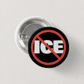 Red Circle Anti-Trump ICE Political Opinion Ronde Button 3,2 Cm (Voorkant /achterkant)