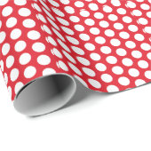 Red Circle Dot Abstracte Waterverf Cadeaupapier (Rol Hoek)