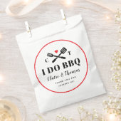 Red Circle Ik doe BBQ Verlovingsfeest Bedankzakje (Geknipt)