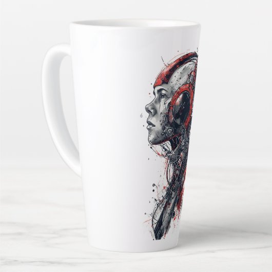 Red circuit dream latte mok (Linkerhoek)