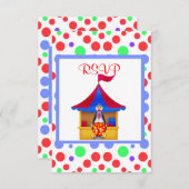 RED CIRCUS BIRTHDAY ARTIJ RSVP (Voorkant / Achterkant)