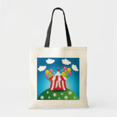 Red Circus Tent Canvas tas (Voorkant)