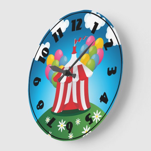 Red Circus Tent Clock Grote Klok (Hoek)