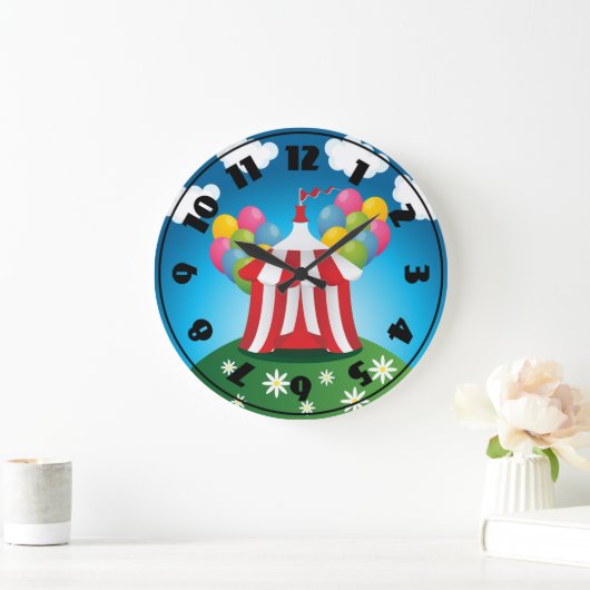 Red Circus Tent Clock Grote Klok (Huis)