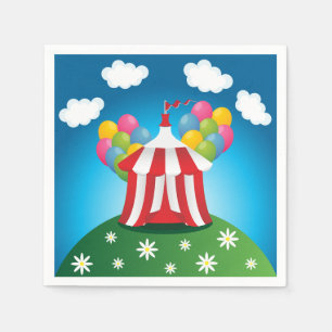 Red Circus Tent Paper Napkins Servet