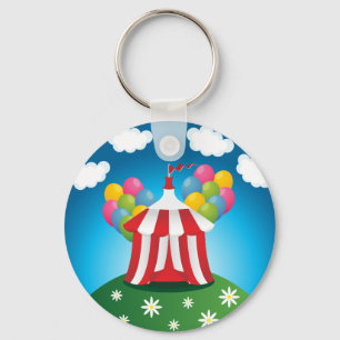Red Circus Tent Sleutelhanger