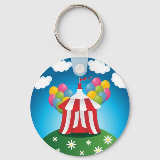 Red Circus Tent Sleutelhanger (Voorkant)