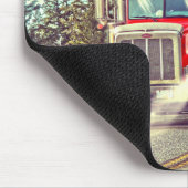 Red Cistern Truck Highway Driving Art Mousepad Muismat (Hoek)