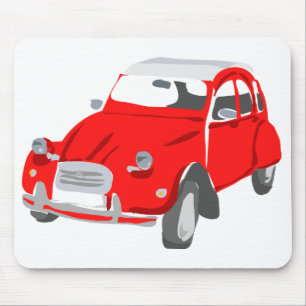Red Citroen 2 CV Mousemat Muismat