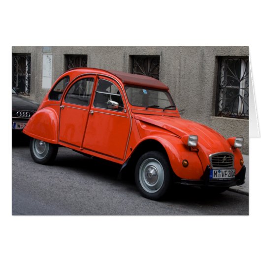 Red Citroën 2CV (Voorkant Horizontaal)