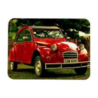 Red Citroën 2CV Magneet