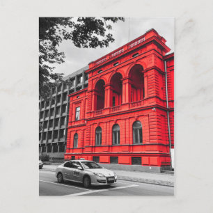 Red City Building Minimalistische fotografie Briefkaart