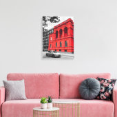 Red City Building Minimalistische fotografie Canvas Afdruk (Insitu (Woonkamer))