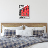 Red City Building Minimalistische fotografie Canvas Afdruk (Insitu (Slaapkamer))