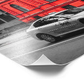 Red City Building Minimalistische fotografie Foto Afdruk (Hoek)