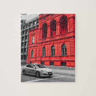 Red City Building Minimalistische fotografie Legpuzzel