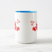 Red Claddagh Ring Coffee Mug Tweekleurige Koffiemok (Center)