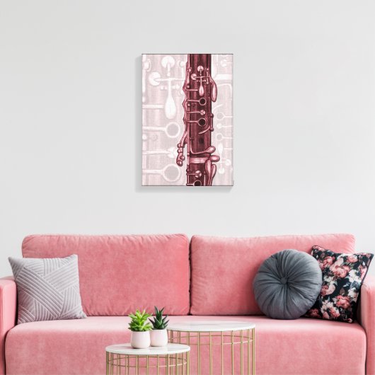 Red Clarinet Canvas Afdrukken (Insitu (Woonkamer))