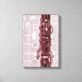 Red Clarinet Canvas Afdrukken (Voorkant)