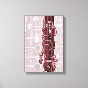 Red Clarinet Canvas Afdrukken