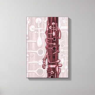 Red Clarinet Canvas Afdrukken