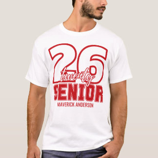 Red Class of 2026 Graduation T-shirt