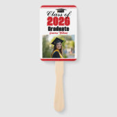 Red Class of 2026 Photo Custom Graduation Photo Handwaaier (Voorkant)