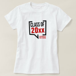 Red Class Year Speech Bubble T-shirt