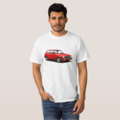 Red Classic 1979 Civic op White T-Shirt (Voorkant volledig)