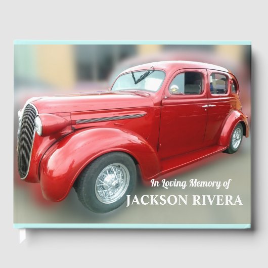 Red Classic Car Memorial Gastenboek (Voorkant)
